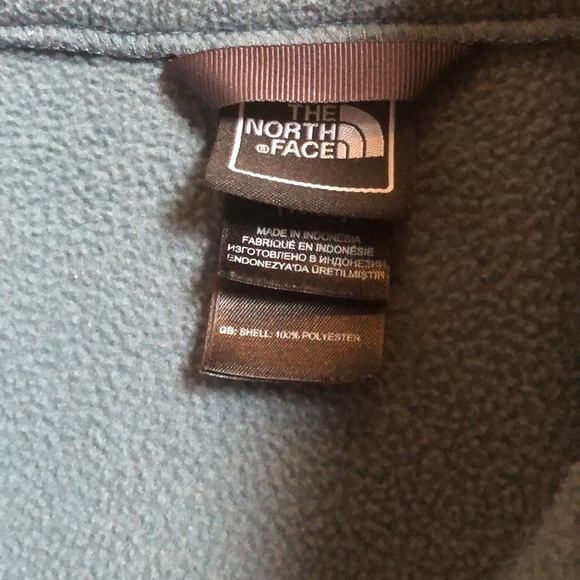 Youth Boys XL 18 20 TNF THE NORTH FACE Fleece Jacket Slate Blue Gray - Picture 4 of 8